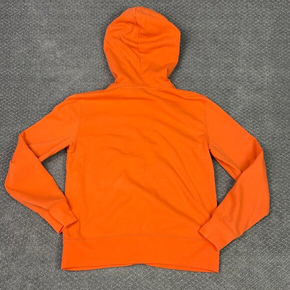 Ralph Lauren Big Pony Hoodie Women's Large Bright Orange Green Full Zip Y2K 90s - Picture 4 of 9